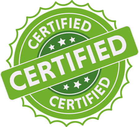 Certified grunge rubber stamp. Natural stamp