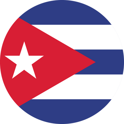 Circle flag vector of Cuba
